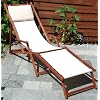 Sonnenliege Gartenliege Deckchair Saunaliege inkl. abnehmbarem Fu�teil und Kopfst�tze