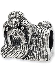 Reflection Beads Silver Pretty Shi Tzu Dog Bead