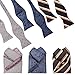 BMC Mens 6pc Mixed Design Self Tie Bowtie Pocket Square Matching Fashion Suit Accessories - Set 3: Touch of Class