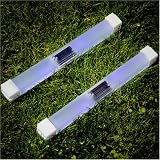 Super Bright Long Life Wireless 2 Blue LED Pathway Plastic Solar Light Gl91c - 2 Pcs