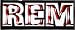 REM - Red, Black & White Logo - Large Jumbo Vinyl Sticker / Decal