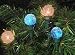 Set of 35 Blue & Clear Sugared G23 Globe Christmas Lights With Green Wire #ES72-262
