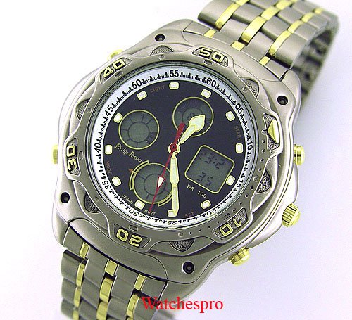 Click here for NEW PHILIP PERSIO MEN PILOT CHRONO SPORT TITANIUM... prices