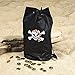 Adorox Polyester Pirate Skull Loot Backpacks Birthday Party Favors (Black (12 Bags))