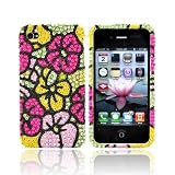For Apple iPhone 4 Bling Hard Case PINK GREEN YELLOW