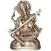 Metal Sculpture of Hindu Goddess Saraswati in Brass