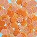 Round Sequin 15mm Light Orange Neon Fluorescent Sparkle Glitter Texture Couture Paillettes