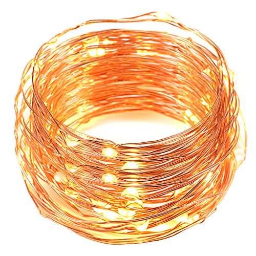 LED Fairy Lights, Oak Leaf 2 Set of USB 60 LED Starry String Lights Copper Wire for Home Bedroom Christmas Party Wedding Decoration,19.7ft,Warm White