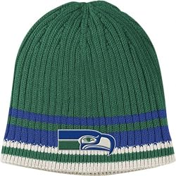 Seattle Seahawks Throwback Logo Cuffless Knit Hat