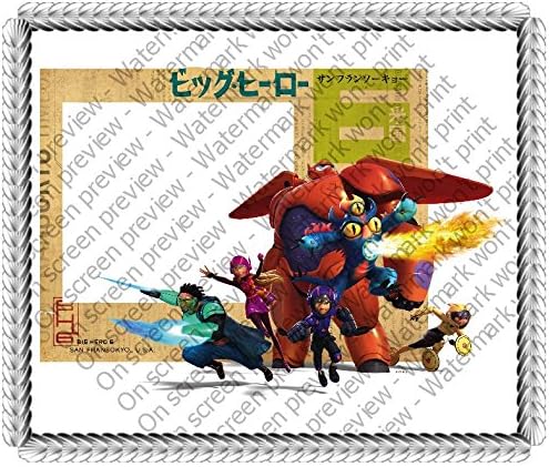 Big Hero 6 Edible Image Cake Topper Decoration~Personalized with your Photo (1/4 Sheet)