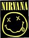 Automotive : Nirvana - Black & Yellow Smiley Logo - Sticker / Decal