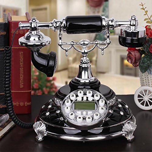 Black European Retro Vintage Retro Classic Antique Telephones Landline Caller Id