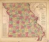 Lloyd's official map of Missouri drawn and engraved from actual surveys for the Land Office Department. (Civil War Map Reprint: 36