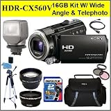 Pocket Video Camera Sony HDR CX560V 1080p High Definition 64GB Handycam Camcorder Package W/ 16GB SD Memory + 2X Telephoto Lens + Wide Angle Lens + Video Light + Case + Tripod & Much More!!! Pocket Video Camera Sony HDR CX560V 1080p High Definition 64GB Handycam Camcorder Package W/ 16GB SD Memory + 2X Telephoto Lens + Wide Angle Lens + Video Light + Case + Tripod & Much More!!!