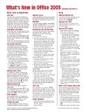 What s New in Microsoft Office 2003 (from 97) Quick Reference Guide (Cheat Sheet of Instructions, Tips & Shortcuts - Laminated)