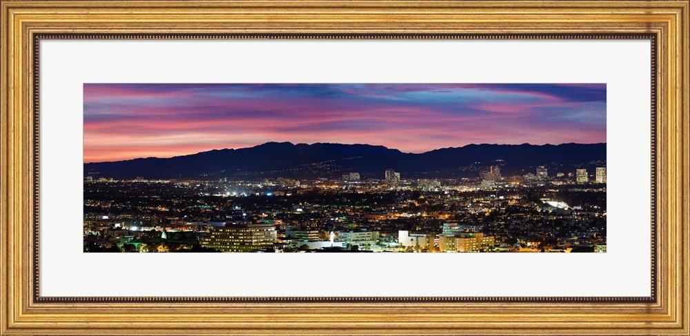 Amazon.com: High angle view of a city at dusk, Culver City, Santa ...