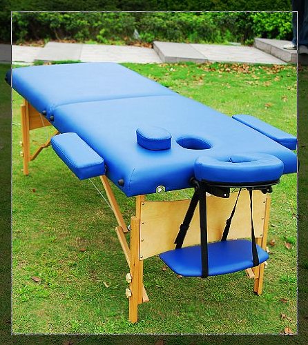 AOSOM Blue Portable Thick Massage Table Tatto Spa Table