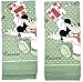 Disney Dish Towels 2 Piece Set Kitchen Cloths (Mickey Mouse Green)