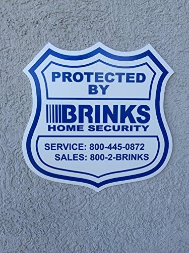 (1) One - Home Security Yard Sign w/ (10) Ten - Window Door Decal Stickers