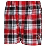 NCAA Toronto Raptors Red-Black Plaid Legend Flannel Boxer Shorts (Medium)