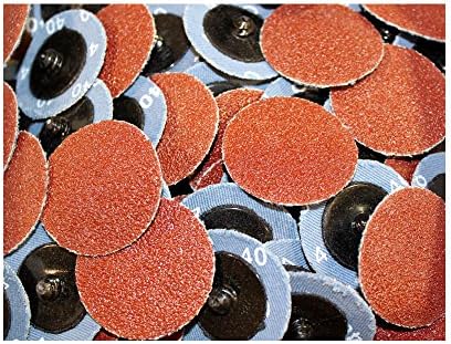 Car Builder Supply 700q50 Sand Loc Quick Change Type R Grinding Sanding Disc 2" 40 Grit Aluminum Oxide (AO) 50pc