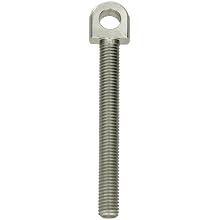 303 Stainless Steel Eyebolt, 3/4"-10 Thread Size, 6-3/4" Length, Partially Threaded, Pack Of 2