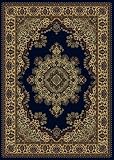 Traditional Area Rug, Radici Castello 5'x8' Navy