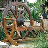 Arapaho Teak Wood Wheel Bench