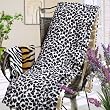 Blancho Bedding - [Leopard Brown] Micro Mink Fur Throw Blanket w/ 14.5 OZ filling (50 by 70 inches)