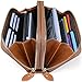 Jack&Chris Women's Long Wallet Leather Clutch Large Zipper Purse for iphone 7, WBXH050 (Brown)