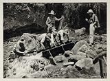 1931 Gold Prospectors Miners Rio Cajones River Bolivia - Original Photogravure