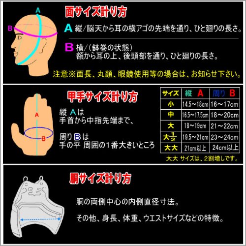 剣道防具　甲手単品　６mm　総紺仕立