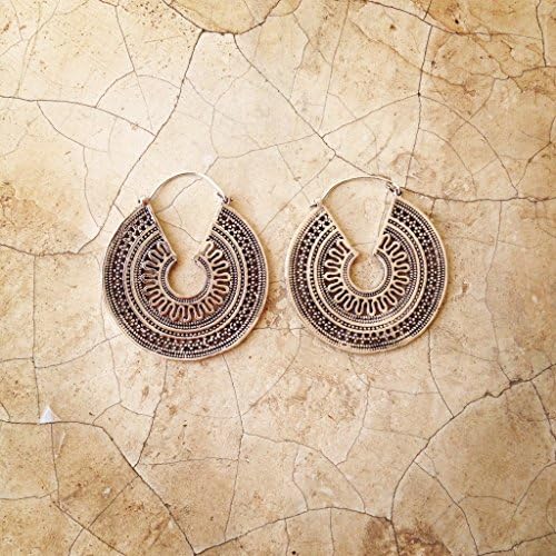 Silver Coloured Earrings, Boho Earrings, Tribal Earrings, Hoop Earrings, Gipsy Earrings, Tribal Belly Dance Jewellery.