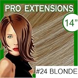 Pro Extensions 14" x 39"#24 Blonde 100% Clip on in Human Hair Extensions