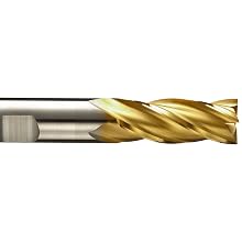 Niagara Cutter S404 High-Speed Steel End Mill, General Purpose, TiN Coated, Multi-flute, Square End