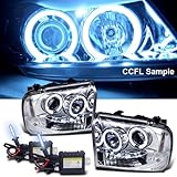 IMAGE OF Voltexmotoring Ford F-250 F-350 F-450 Superduty CCFL Halo LED Projector Headlight Head Light With 8000k Slim Xenon HID Kit Pair New Set