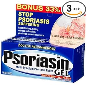 Psoriasin  Multi-Symptom Psoriasis Relief, Vanishing Gel, .75 Ounces (Pack of 3)