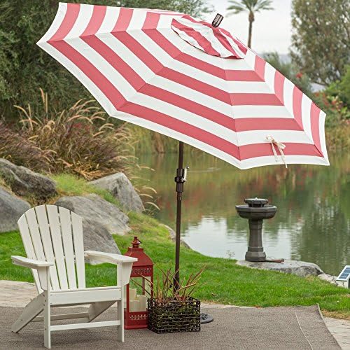 Coral Coast 7.5 ft. Fashion Wind Resistant Patio Umbrella with Crank and Collar Tilt