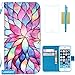 iPhone 5S Case,iPhone 5S Wallet Case,5S Case,CASELAND PU Leather Flip Wallet Case for iPhone 5 5S SE [Flower]