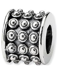 Reflection Beads Silver Dot and Disc Bali Bead