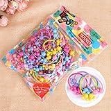LuxBene（TM）50pcs / lotはキャンディカラーかわいい子供の髪のロープキッズベビーガールヘアアクセサリーリング弾性ヘアバンド