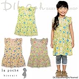 (ラポシェビスキュイ) La poche biscuit 初夏'16/フレアスリーブ花柄半袖ワンピース 110 ピンク