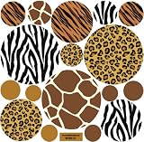 Animal Print Wall Decals Large Dots Repositionable Peel and Stick