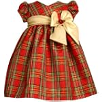 Bonnie Jean Girls 2-6x Plaid Taffeta Dress With Sash