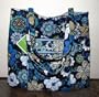 Vera Bradley Curvy Tote ~ Mod Floral Blue