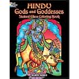 Hindu Gods and Goddesses Stained Glass Coloring Book by  Marty Noble