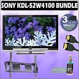 Sony Bravia W-Series KDL-52W4100 52-inch 1080p LCD HDTV + Accessory Kit Bundle with Wall Mount & 3 Year Extended Warranty!