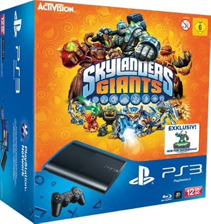 PlayStation 3 - Konsole Super Slim 12 GB (inkl. DualShock 3 Wireless Controller + Skylanders Giants Starter Pack)