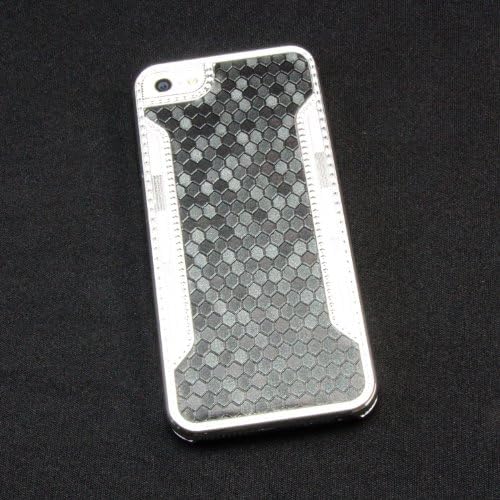 【HAIKAU】 iPhone5S / iPhone5 ケース メタルメッキ ヘキサゴンデザイン ハードケース ブラック