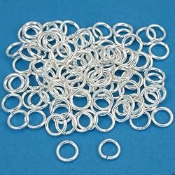100 Silver Plated Open Jump Rings Jewelry 19 Gauge 6mm